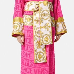 Versace Fuchsia Towel with Black Detail